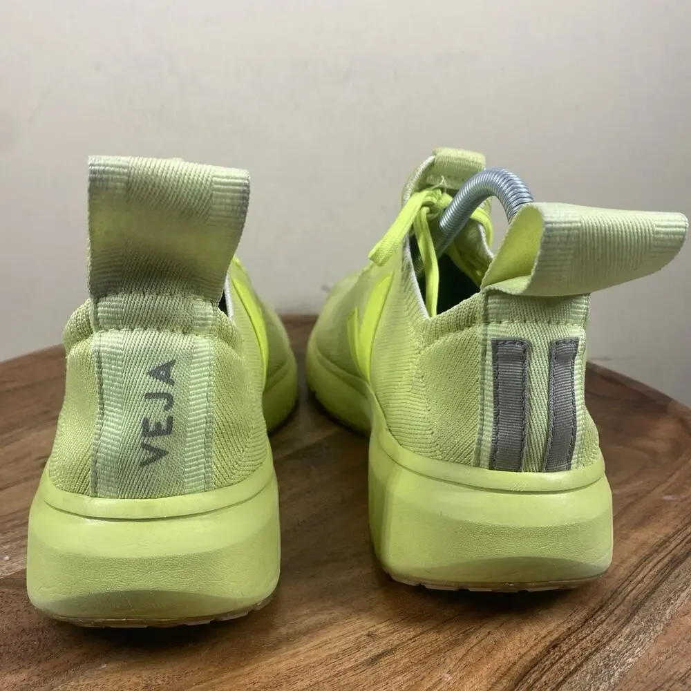 Veja Runner V2 Full Acid Yellow Womens Neon Green Yellow Size 9 Running Shoes